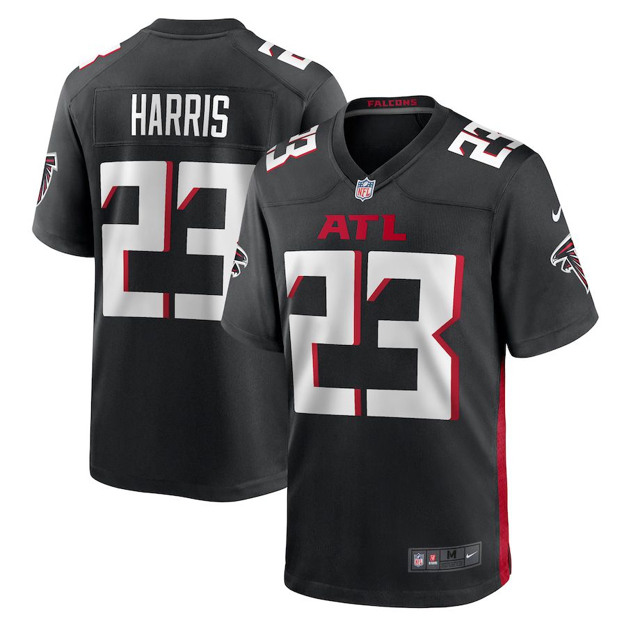Men Atlanta Falcons 23 Erik Harris Nike Black Game Player NFL Jersey